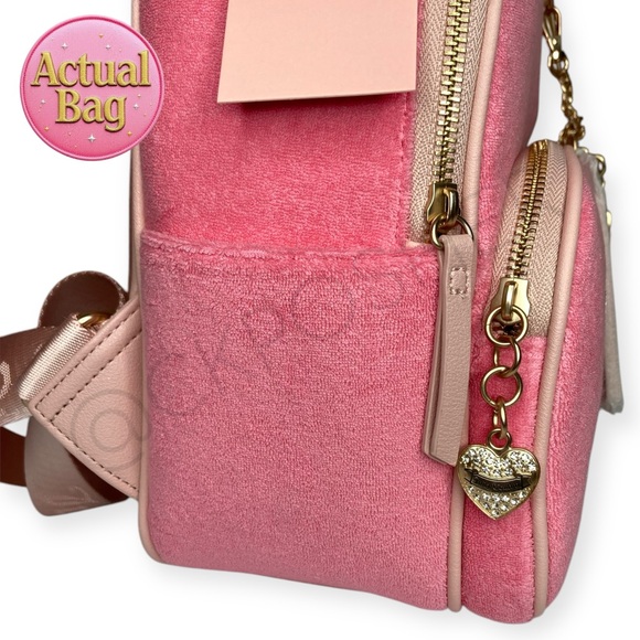 Juicy Couture Exclusive Pink Lemonade “Lovers Club” Terry Backpack ? Bling main image 11